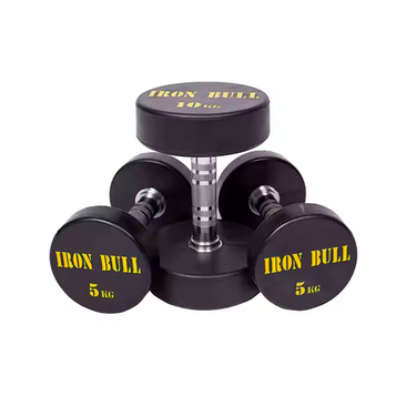 Mancuernas IRONBULL amarillo engomadas 2.5 - 35 kgs